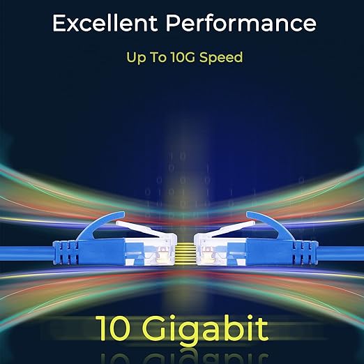 Rapink Patch Cables Cat6a 1ft (50 Pack) Slim, Cat6a Ethernet Patch Cable 10G Support, Snagless Cat 6 Patch Cable for Patch Panel to Switch, Flexiable Cat 6a Ethernet Cable with Gold Plated