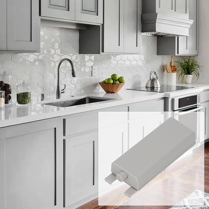 Magnetic Push Latch, Automatic Push to Open Door Catch Electric Push Opener for Cabinet Drawer Wardrobe Kitchen Door (Light Gray)
