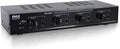 Pyle 4 Channel Speaker Selector Switch - Multi Zone A B Speaker Distribution Controller Box w/Independent Audio Source Volume Control, Supports Home Theater Stereo Amplifier Receiver System - PSLSW4