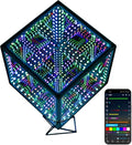 Heepulor Infinity Hyper Cube LED Table Lamp, Color-Changing Music-Sync APP-Controlled Ambient Light for Gaming, Party, Home (6 Inchs)