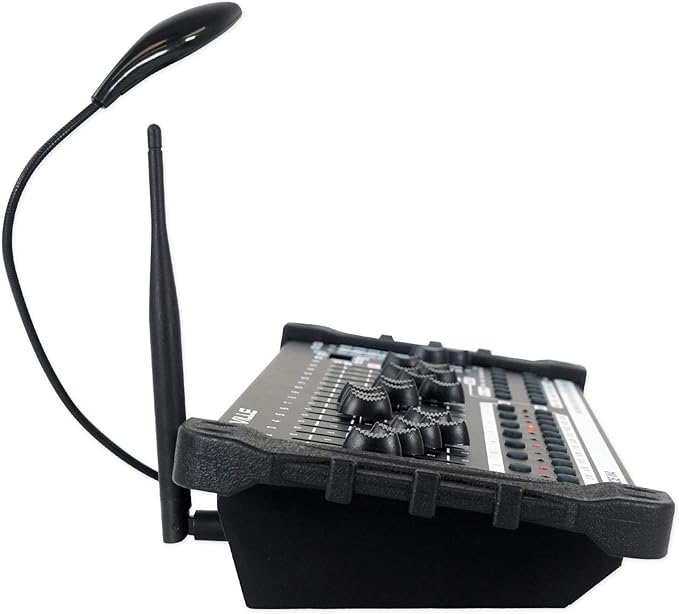 Rockville ROCKFORCE W4 384 Channel Wireless DMX Lighting Controller, MIDI Control, Built-in 2.4GHz Transmitter, Music Triggering, Wide Voltage Input, for DJs and Stage Lighting