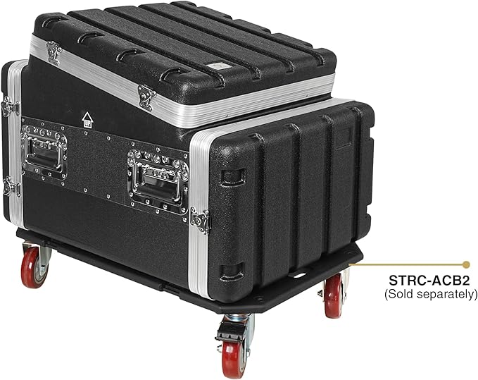 Sound Town Lightweight and Compact 6U ATA ABS Rack Case, with Slant Mixer Top, 21" Depth, 10U Top and 6U Side Spaces (STMR-A10X6U)