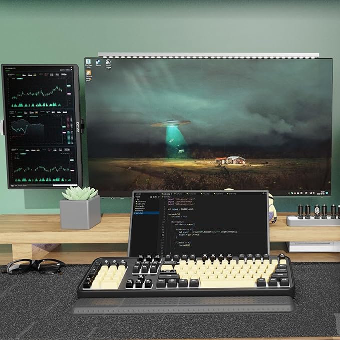 Kado 15.6" 1080p Portable Monitor for Laptop, 100% sRGB 1920x1080 HDMI USB-C Second Display IPS Laptop Screen Extender, Carrying Sleeve 180° Kickstand for PC, Mac, Dex, Tablet, Xbox, PS4/PS5, Switch