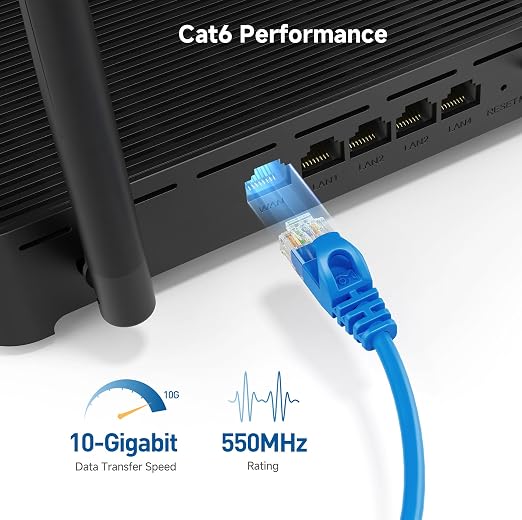Cable Matters 10Gbps Snagless Cat 6 Ethernet Cable - 7ft - Image 3