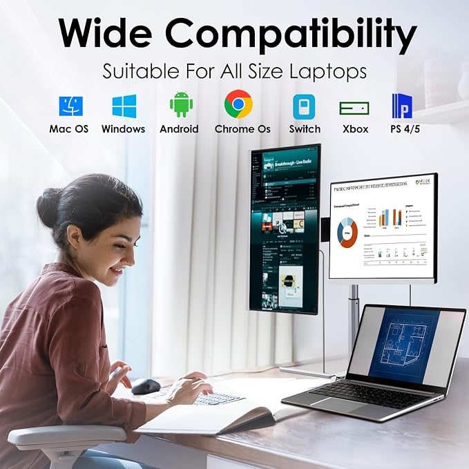 Redalf 15.6" FHD Portable Triple Monitor - Image 6