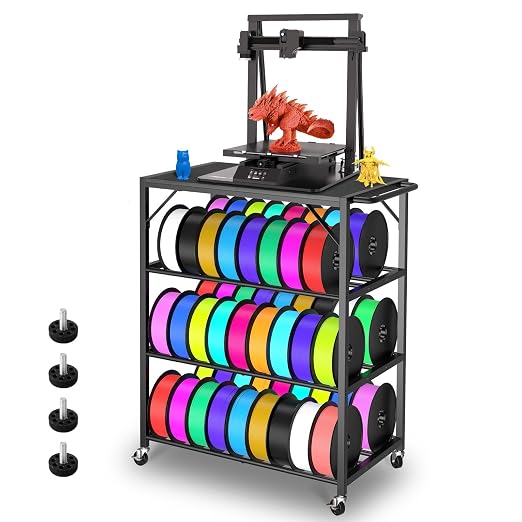 3D Printer Stand with Filament Storage Rack by Wanyshapy