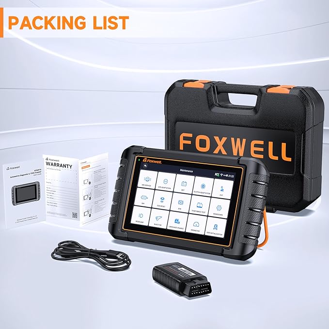 2026 FOXWELL Scanner NT809BT Wireless OBD2 Scanner Diagnostic Tool with 30 Resets, All System Bidirectional Scan Tool, Diagnostic Scanner for All Vehicles, 99% Active Test, FCA, 3-Year Update, Orange