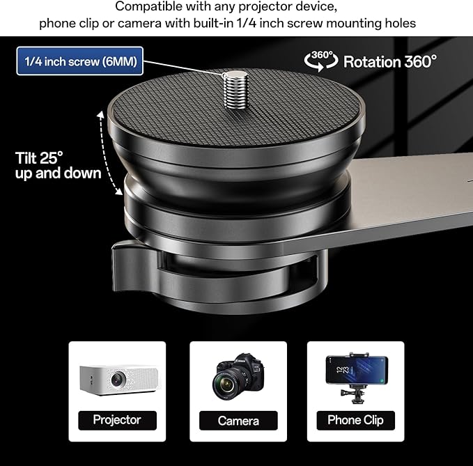 Perfectisan Projector Floor Stand with Adjustable Height 29.9 - 52.7 inch, Carbon Alloy Steel Material, Stand with 360 Rotatable, Mount for Outdoor/Indoor/Home/Office - Black