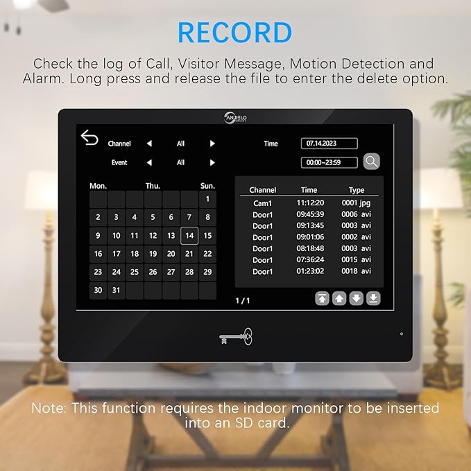 Wired Video Apartment Intercom System,Door Phone Kit,10 Inch Touch Monitor with 1080P HD Doorbell Camera,Supporting Motion Detecting 5 in 1 RFID Card Unlcking for Home Villa (1 Doorbell + 2 Monitor)
