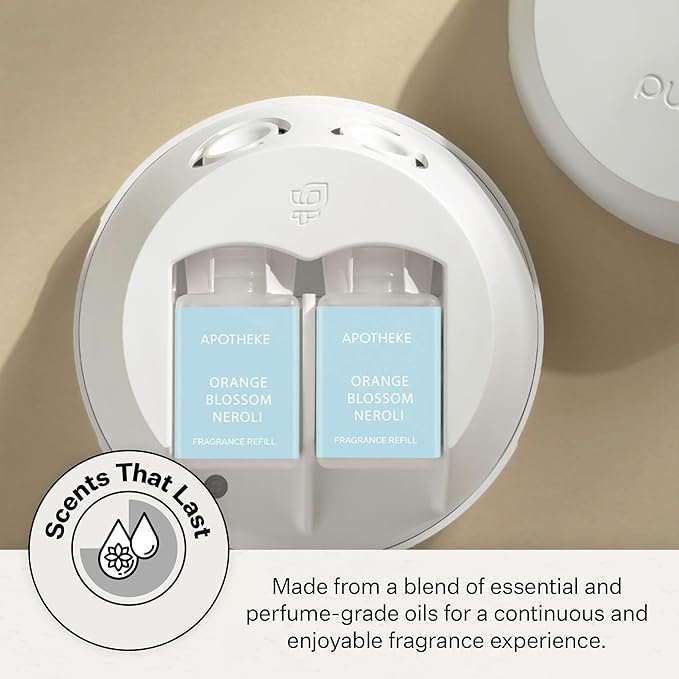 Pura Smart Home Plug-in Diffuser Refills by Apotheke, (Orange Blossom Neroli) - Pura Fragrance Refills - Long-Lasting Aromatherapy Air Freshener Fragrance Products with Perfume-Grade Essential Oils