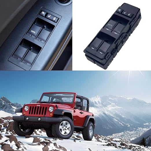 04602780AA Power Window Switch Control Compatible with Dodge Avenger Charger Caliber Magnum Ch'rysler 200 300 Sebring J'eep Compass Patriot Mitsubishi Replace OE 4602780AA Left Front Driver Side