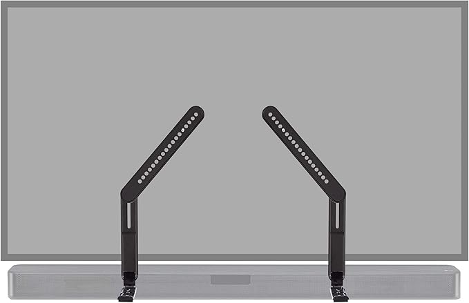 ECHOGEAR Sound Bar Mounting Bracket for Under TV - Adjustable Height & Depth for Max Compatibility Between TV & Soundbar - Dolby Atmos Compatible & Works with LG, Vizio, Bose & More