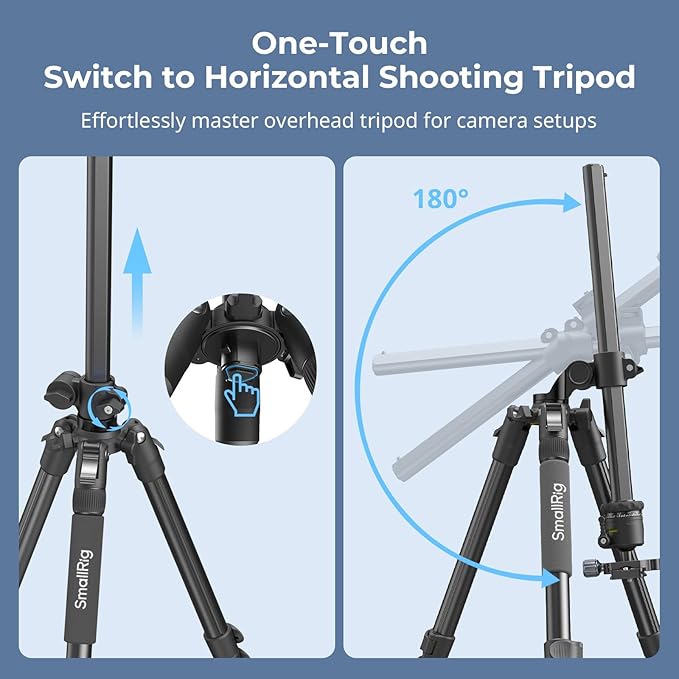 SmallRig CT25 64.5"/164cm Horizontal Overhead Tripod - Image 2
