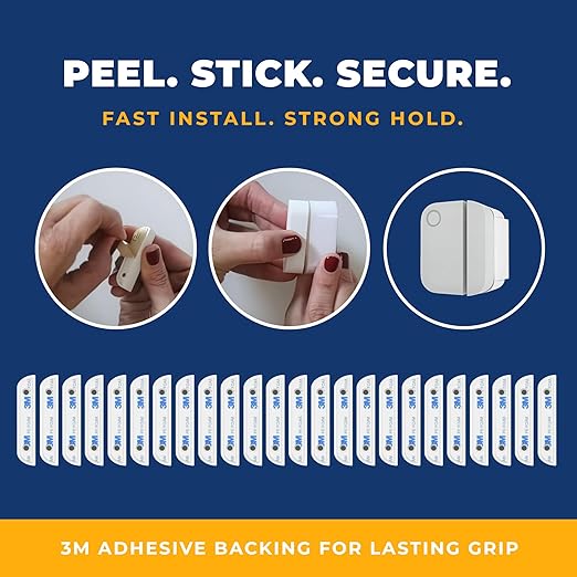 Adhesive Replacement Tape & Sensor Risers Bundle for Ring | Includes 24 Magnet Adhesives and 12 Ring Contact Sensor Spacers - Complete Home Sensor Installation Solution [Device/Magnet NOT Included]