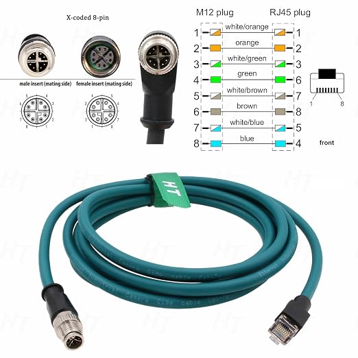 Ethernet Cable for Datalogic Matrix 220 320 Keyence Cognex in-Sight 7000 Gen2 - Image 3