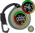 Lunarlipes Portable CO ＆ CO2 Detectors for Travel, 4-in-1 Carbon Monoxide and Carbon Dioxide Monitor with Magnetic Suction, Rechargeable CO CO2 Alarm Temp/Humidity Sensor,120-140HR Standby for Home/RV
