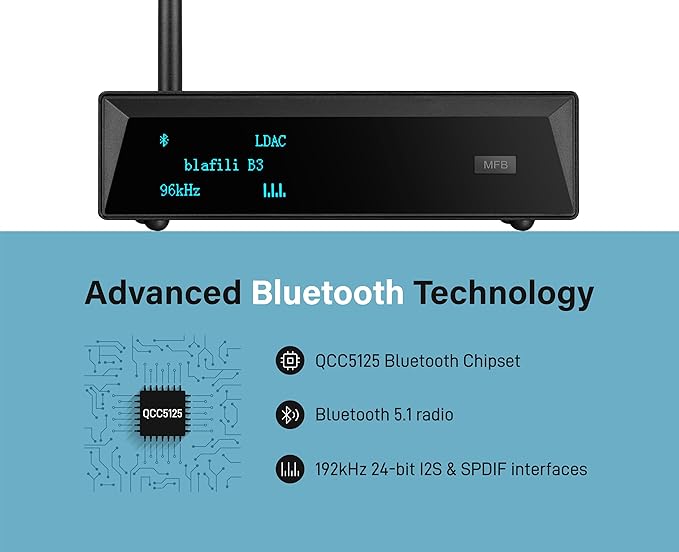 blafili B3 Professional XLR Bluetooth v5.1 Music Receiver, LDAC & aptX HD Streamer, Built-in ESS DAC, Analog RCA, Digital Optical and COAXIAL Outputs, for Audio Mixer, DJ Speakers & PA System
