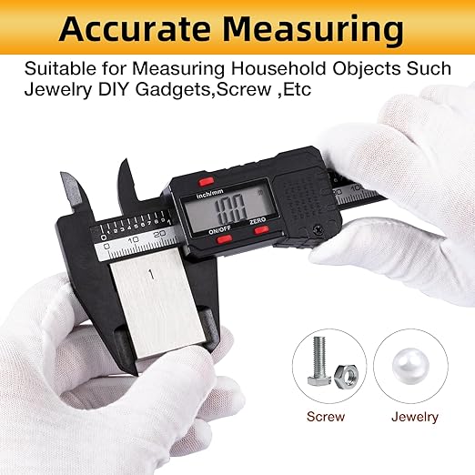 UNIPEC 6 inch Digital Caliper Micrometer,ABS Body for Accurate Measurements with LCD Screen, Auto-Off Feature, Inch and Millimeter Conversion