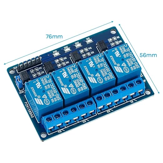 Hosyond 4Pack 4 Channel DC 5V Relay Module with Optocoupler Relay Board for Arduino Raspberry Pi MEGA2560