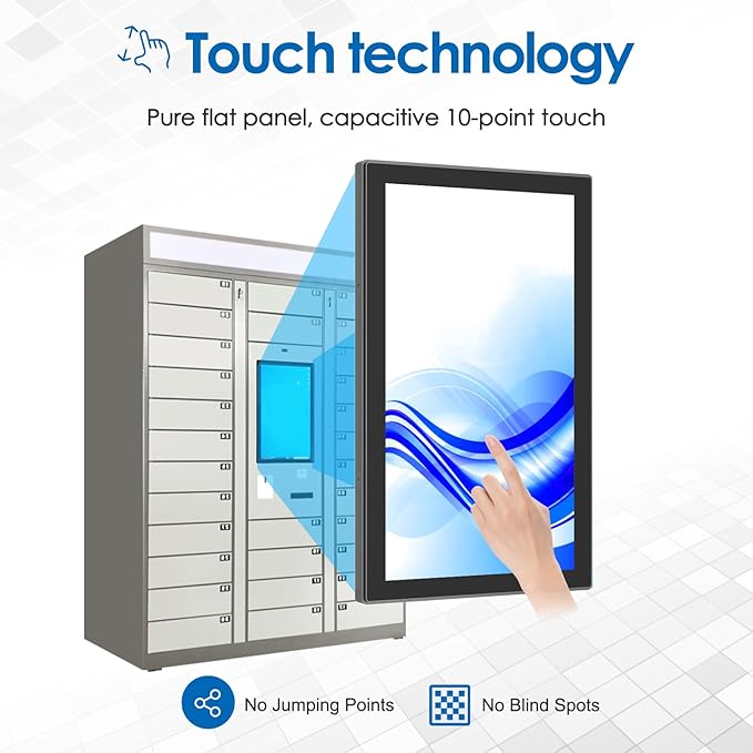 GreenTouch 1000 Nits High Brightness Industrial 18.5 Inch Open Frame Capacitive Touch Screen Monitor