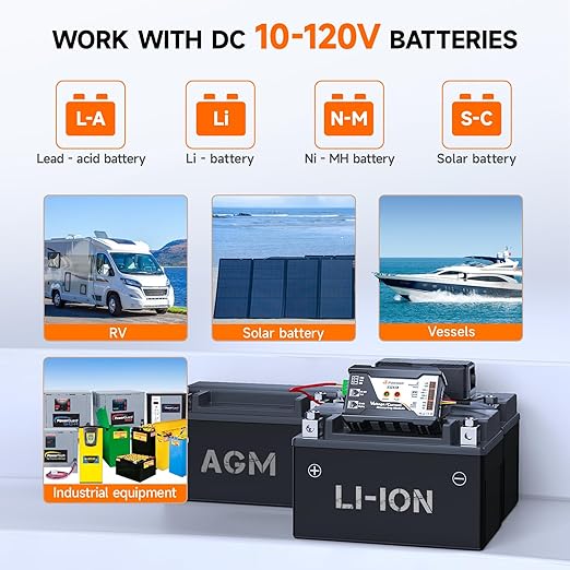 600A Shunt Battery Monitor, 0-120V Bluetooth Amp/Volt/Watt/Capacity Monitor with Protection Alarm, FOXWELL BT630 Smart Shunt for LiFePO4, Lithium Sealed, Gel, Flooded Battery (RV, Solar, Marine)