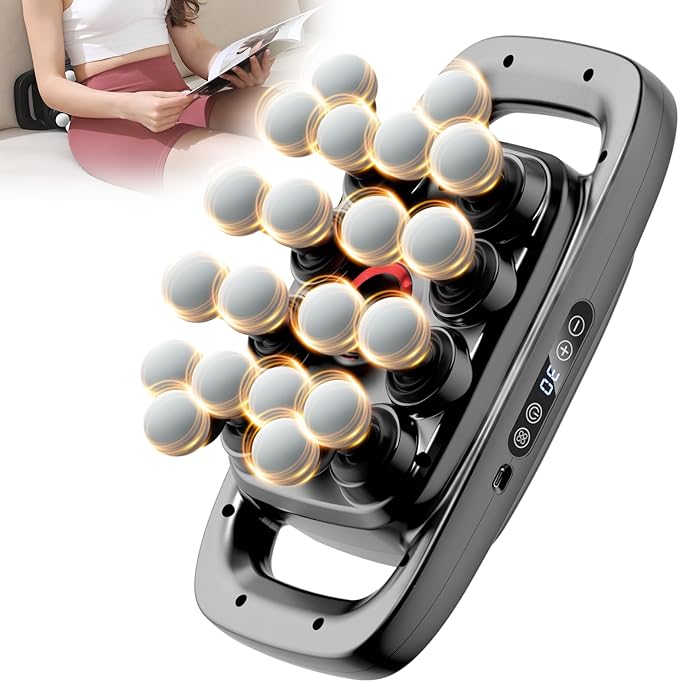 Fakosre Upgraded 20-Head Massage Gun Set, Multi Head Massage Gun with 3 Modes & 30 Levels Intensities, Deep Tissue Massager Muscle Massage Guns for Body Muscle Pain Relief