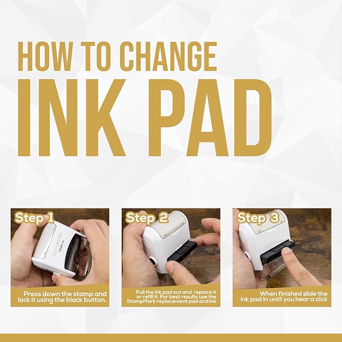 for Deposit Only Customized Office Self Inking Stamp - 2-Lines - Medium - Choose from 15 Ink Colors
