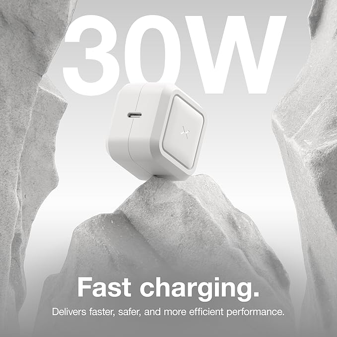 NOCO XGrid X30: 30W USB-C Charger – Single Port GaN Power Adapter with PD 3.0, QC 4.0+, and PPS – Fast Charging with Smart Power Distribution – Foldable Wall Plug, UL Listed