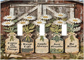 Bvtewkhz Rustic Daisy Barn Door Flowers 3 Gang Triple Toggle Decorative Light Switch Covers Electrical Faceplate Switch Plates for Bathroom Kitchen Home