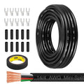 MOOKEERF 14/4 AWG Mini-Split Cable - 25FT 14 AWG 4 Conductor Control Cable 300V Stranded Oxygen-Free Pure Copper Wire for Mini Split Air Conditioner,Heat Pump,HVAC Systems and Speaker Systems