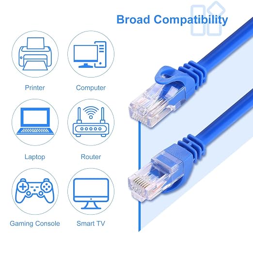 CAT 6 Ethernet Cable 100 FT, Indoor High-Speed 10Gbps Snagless Long CAT6 - Image 6