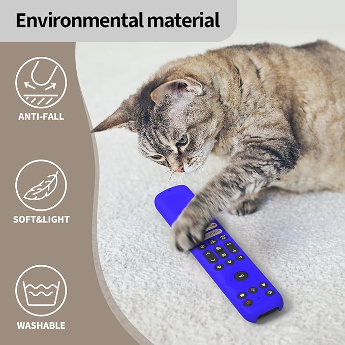 Hi Color Silicone Cover for TCL RC813 FMB1/RC923/RC902V Remote Protective Case Sleeve for TCL Smart TV Remote RC813 FMB1 Case Cover (Blue)
