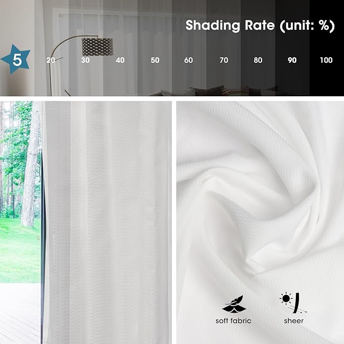 SmartWings Automatic Curtain Opener with Drapery, Motorized Vertical Blinds with Remote, Electric Closet Doors Sliding Panels Compatible with Alexa Google Homekit, Sheer Phantom Ethereal