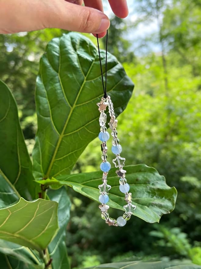 2 Pcs Phone Charm Strap Hand Wrist Strap Camera Lanyard Pearl Beaded Cute Chain - Image 7