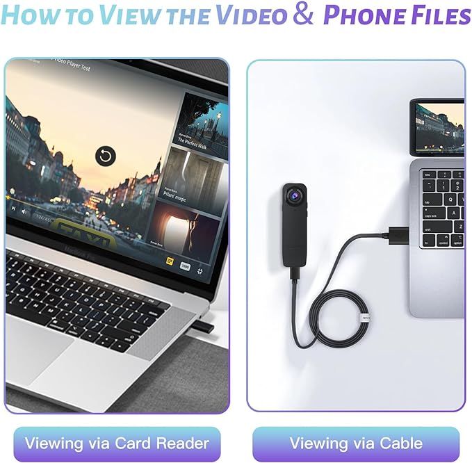 Mini Body Camera with Audio and Video Recording, POV Camera with 64G Card Body - Image 6
