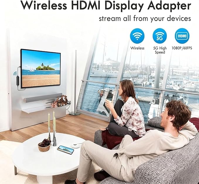 IShare iOS Wireless HDMI Display Adapter,Wireless hdmi Display Adapter,4k 1080p WiFi Streaming Movies Device Receiver Dongle for iPhone iPad,Supports high-Definition Video Synchronization. (3)