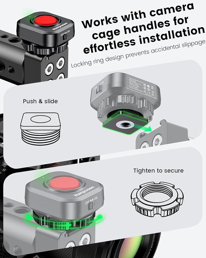 Wireless Rechargeable Camera Video Recording Remote Control, One-Press Video - Image 5