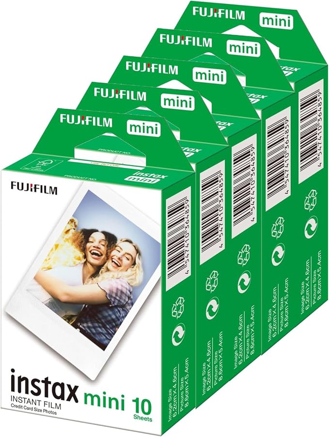 Fujifilm Mini Instant Film, 10 Sheets×5 Pack - Image 2