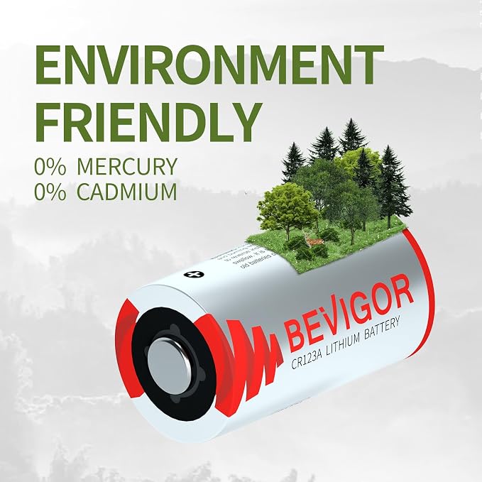 BEVIGOR CR123A 3V Lithium Battery 8 Pack, 1500mAh Camera CR123A Battery - Image 5