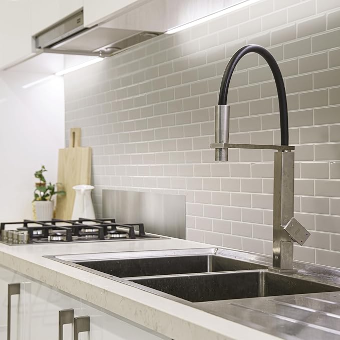 SMART TILES Peel and Stick Backsplash- 10 Sheets of 10.95" x 9.70" - 3D Adhesive Peel and Stick Tile Backsplash for Kitchen, Bathroom, Wall Tile, Cassandra