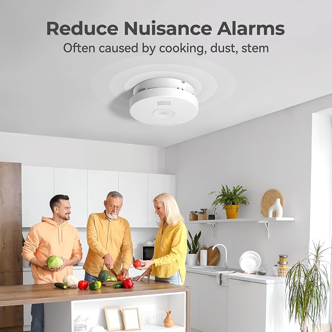 SITERLINK Smoke Detectors 10 Year Battery Operated, UL217-9th Listed Smoke Alarm - Image 3