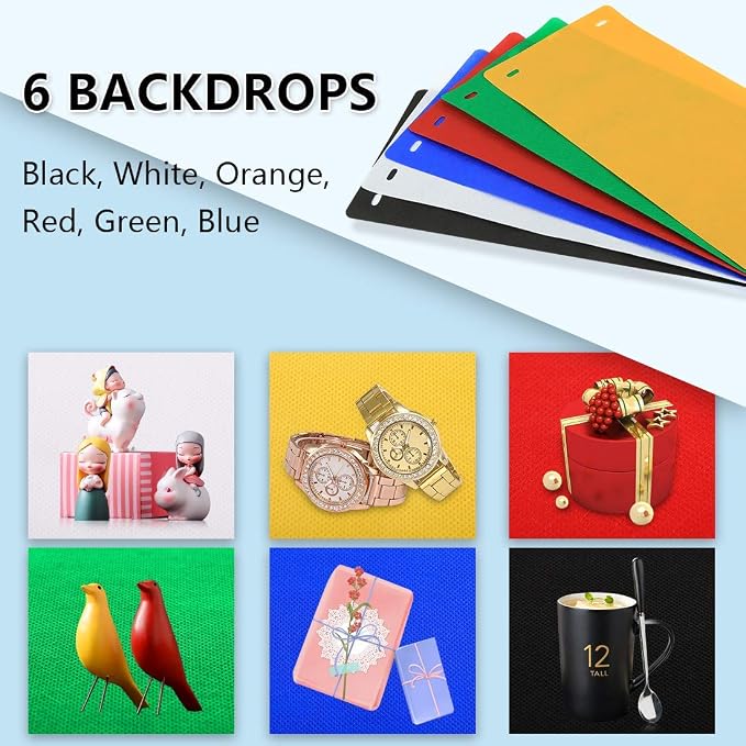 PULUZ Light Box Mini Photo Studio, 6-Color Backdrops, Portable Photography - Image 5