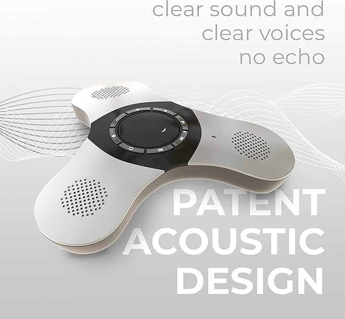 Skywin Bluetooth Conference Speaker with Microphone, Portable Wireless Speaker for Office Desk, Computer, and Laptop, Bluetooth Microphone for Conference Room, Home Office, and PC, Smart Speakerphone