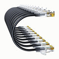 Cat6a Patch Cables 7ft Slim, Cat6 Ethernet Patch Cable Pure Copper, Flexible by 10Gsupxsel