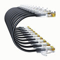 Cat6a Patch Cables 10ft Slim, Cat6 Ethernet Patch Cable Pure Copper, Flexible by 10Gsupxsel