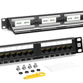 AMPCOM Premium Series CAT5/5e 24 Ports Patch Panel, Rack Mount by AMPCOM