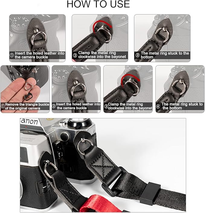 Camera Strap, Quick Adjustable Shoulder Sling Camera Neck Shoulder Strap - Image 4