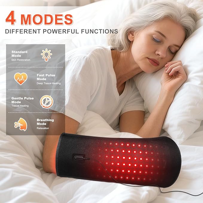 Red Light Therapy for Hands & Wrist,2026 Upgrade 4 Therapy Modes, 5-Level Intensity,10–90 Min Timer, Red & Infrared Light Therapy Device for Home Use (16.5IN*7IN)