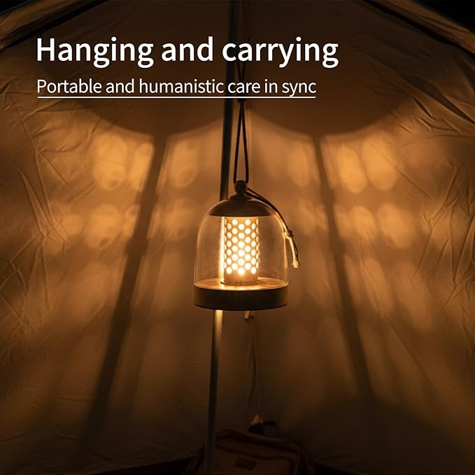 MKLK Camping Lantern, IPX4 Waterproof Touch Control LED Night Light, USB Rechargeable & Long Lasting Battery, Portable Hanging Tent Lamp for Outdoor Camping Hiking Backpacking,Yellow Gold