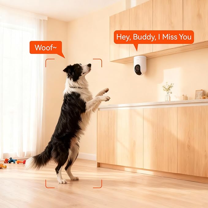 xpai 4K Security Camera,Industry's First with Built-in Storage No Monthly Fees,Indoor Camera Wireless,Baby/Pet/Dog Camera with Phone APP,360° Pan-Tilt Wireless Indoor Cam,Cry Detection,2-Way Audio
